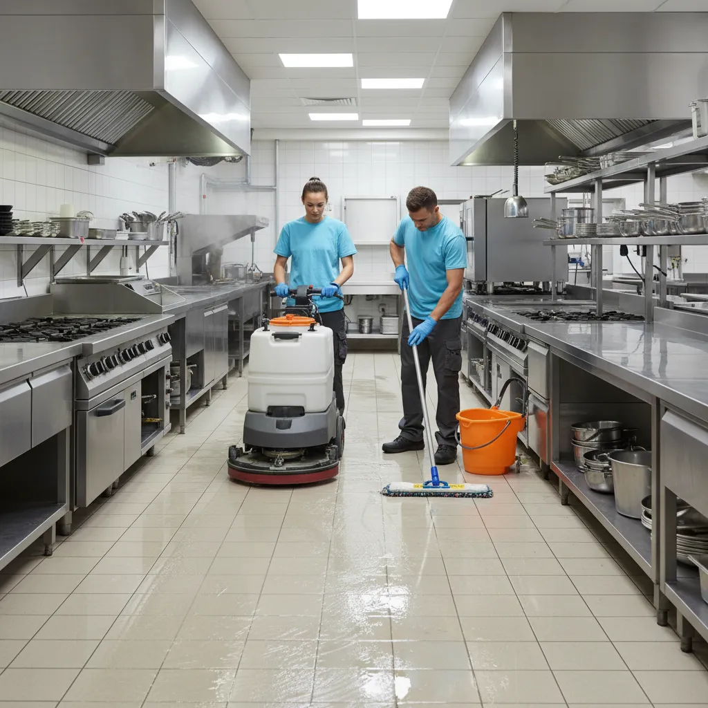 Floor Scrubbing & Sanitising